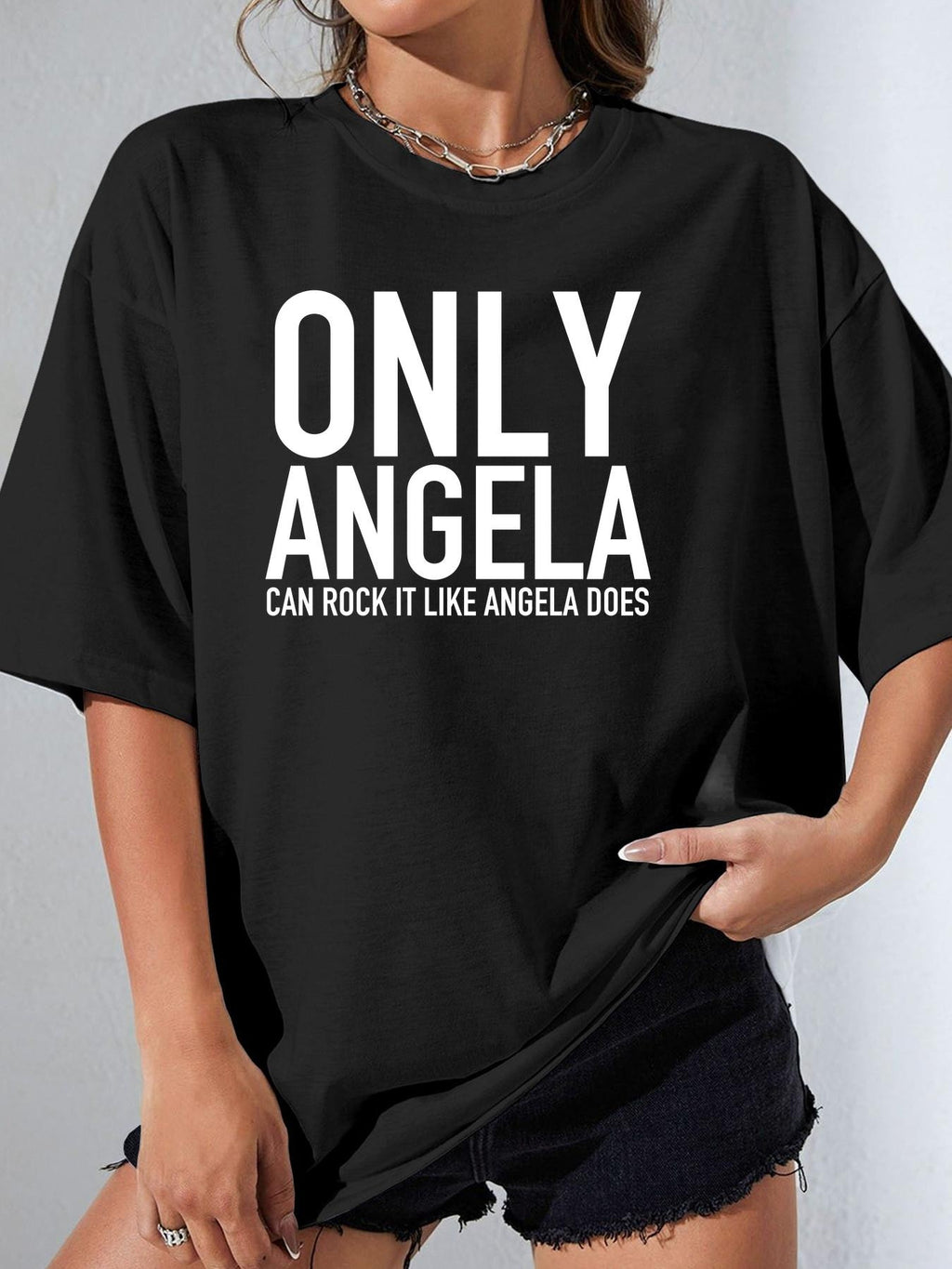 ONLY ANGELA CAN ROCK IT LIKE ANGELA DOES - Black - image 1