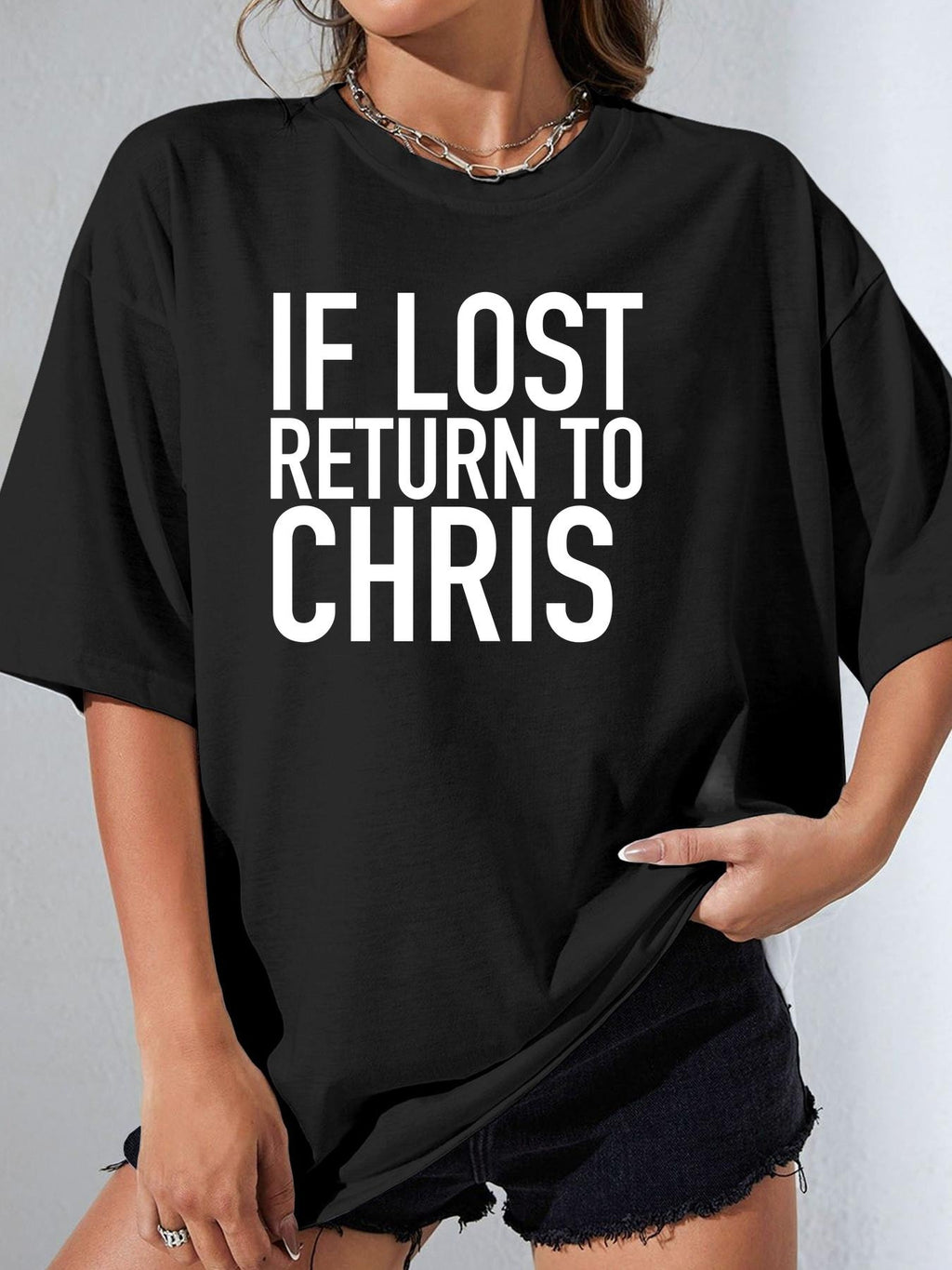 IF LOST RETURN TO CHRIS - Black - image 1