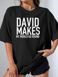 DAVID MAKES MY WORLD GO ROUND - Black - image 1