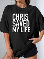 CHRIS SAVED MY LIFE - Black - image 1
