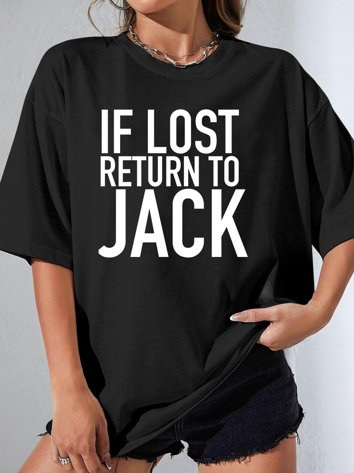 IF LOST RETURN TO JACK - Black - image 1