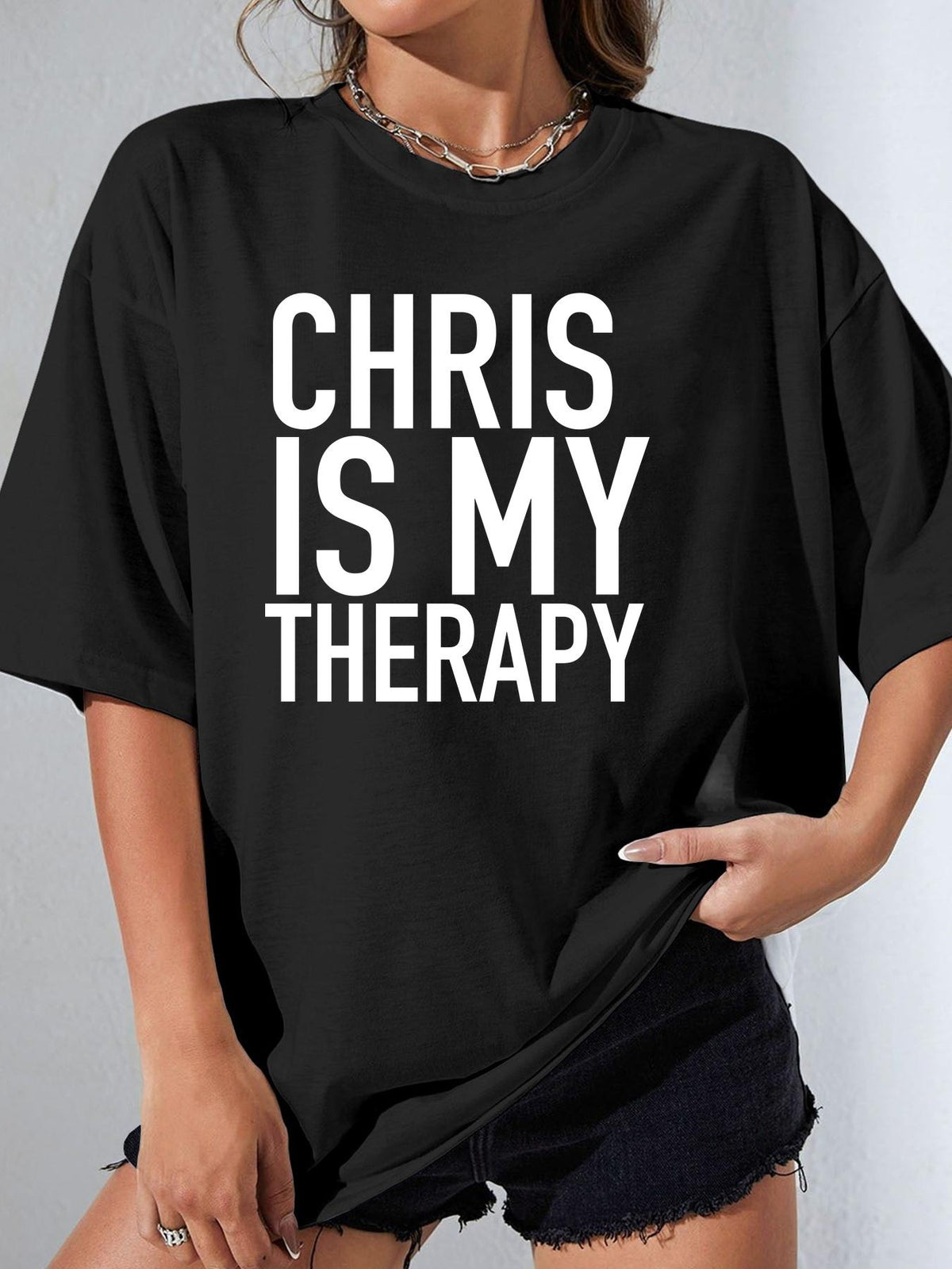 CHRIS IS MY THERAPY - Black - image 1