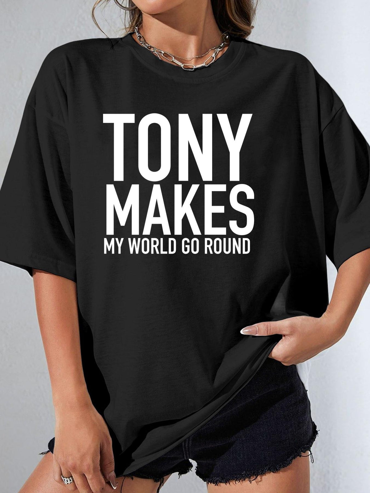 TONY MAKES MY WORLD GO ROUND - Black - image 1