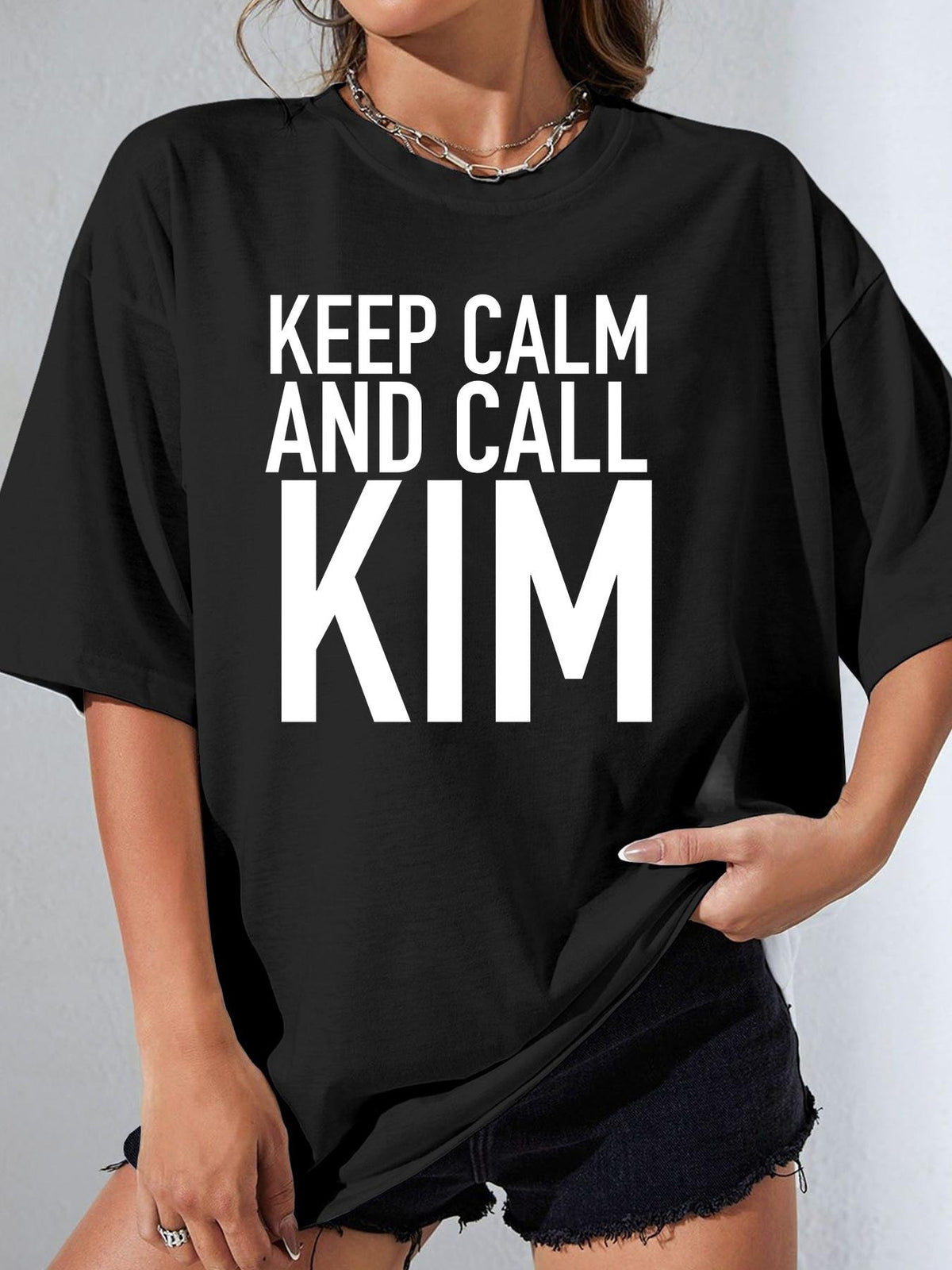 KEEP CALM AND CALL KIM - Black - image 1