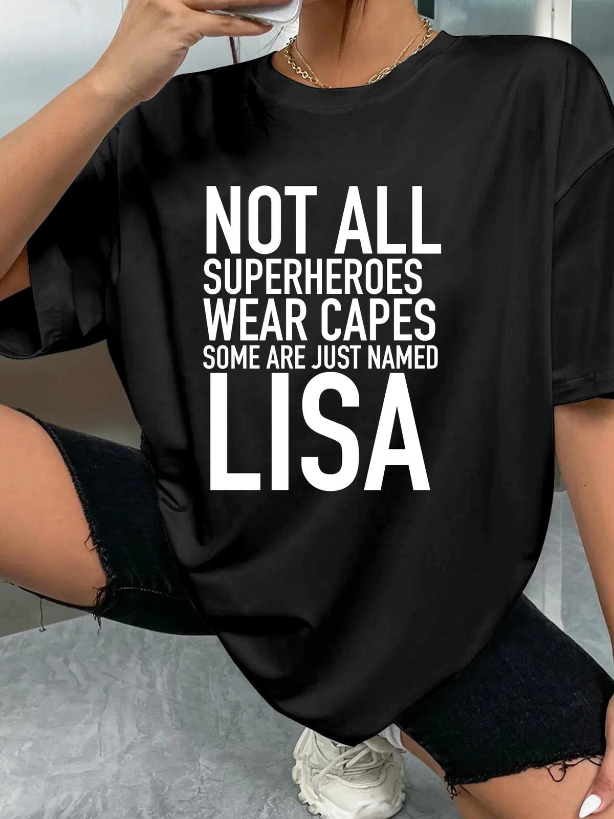 NOT ALL SUPERHEROES WEAR CAPES SOME ARE JUST NAMED LISA - Black - image 2