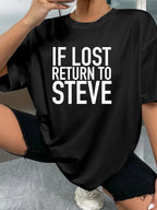 IF LOST RETURN TO STEVE - Black - image 2