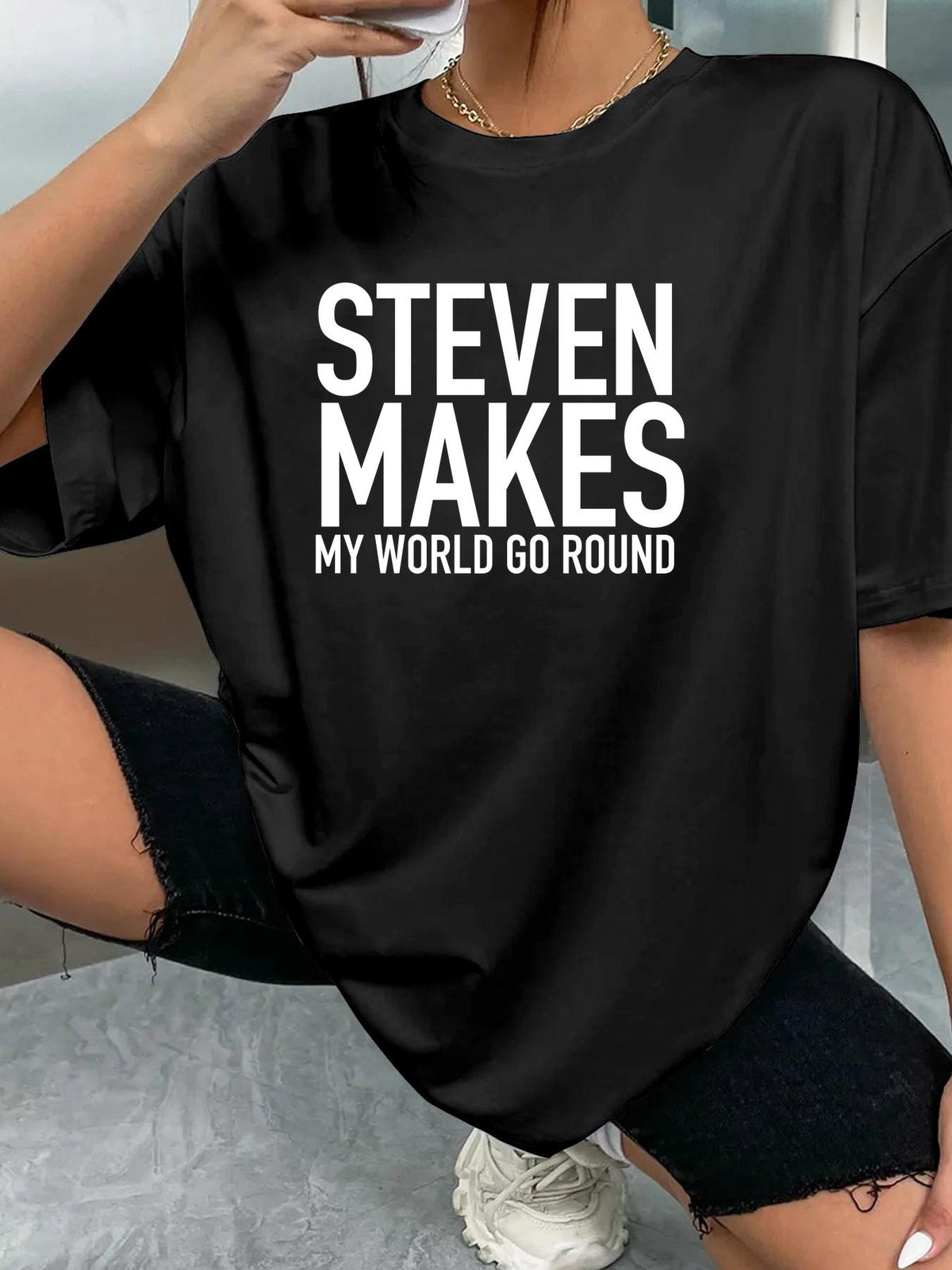 STEVEN MAKES MY WORLD GO ROUND - Black - image 2