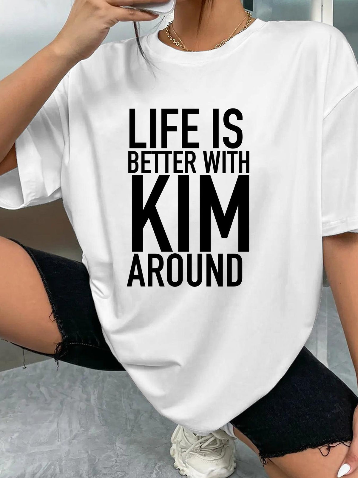 LIFE IS BETTER WITH KIM AROUND - White - image 2