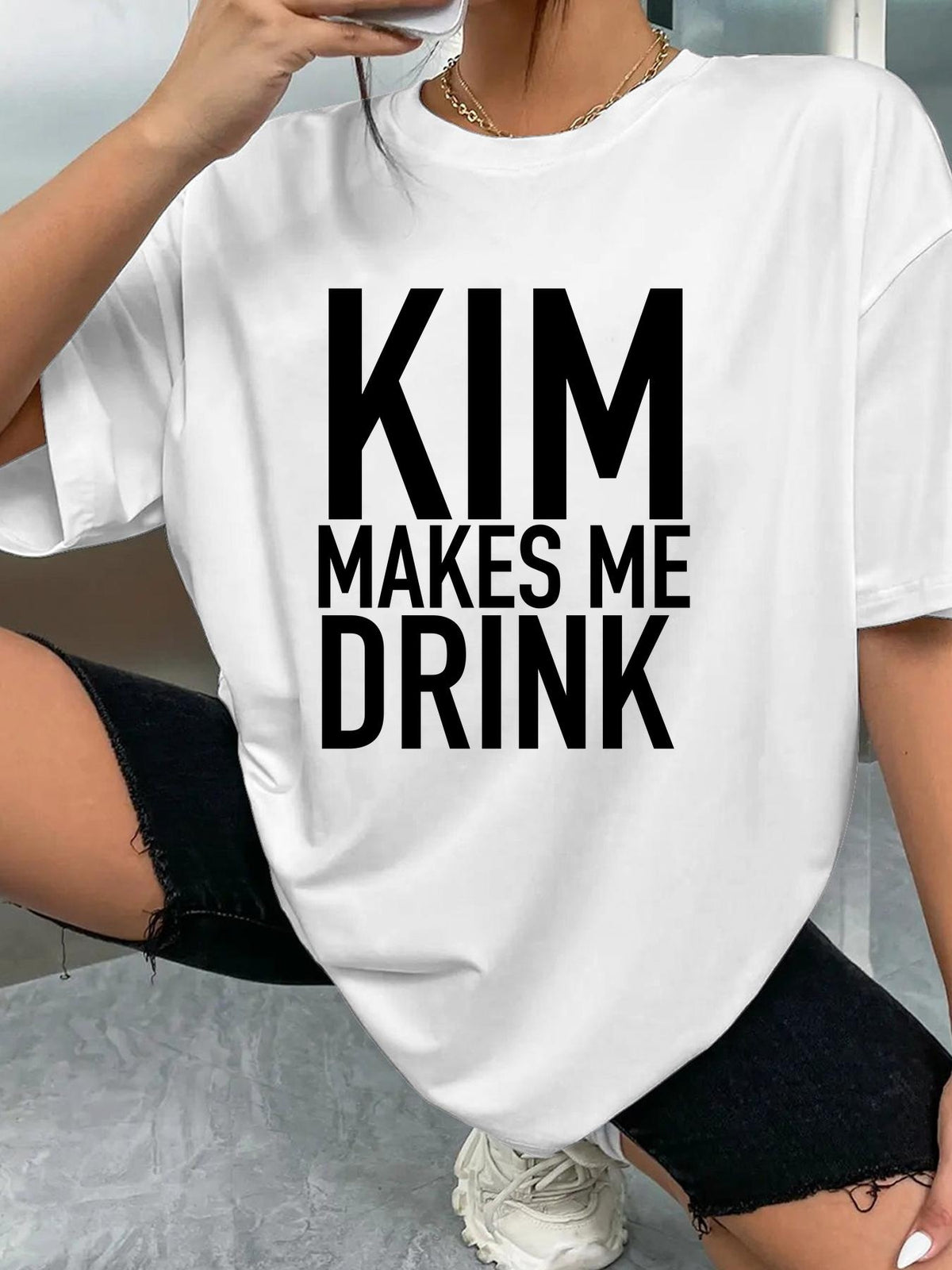 KIM MAKES ME DRINK - White - image 2