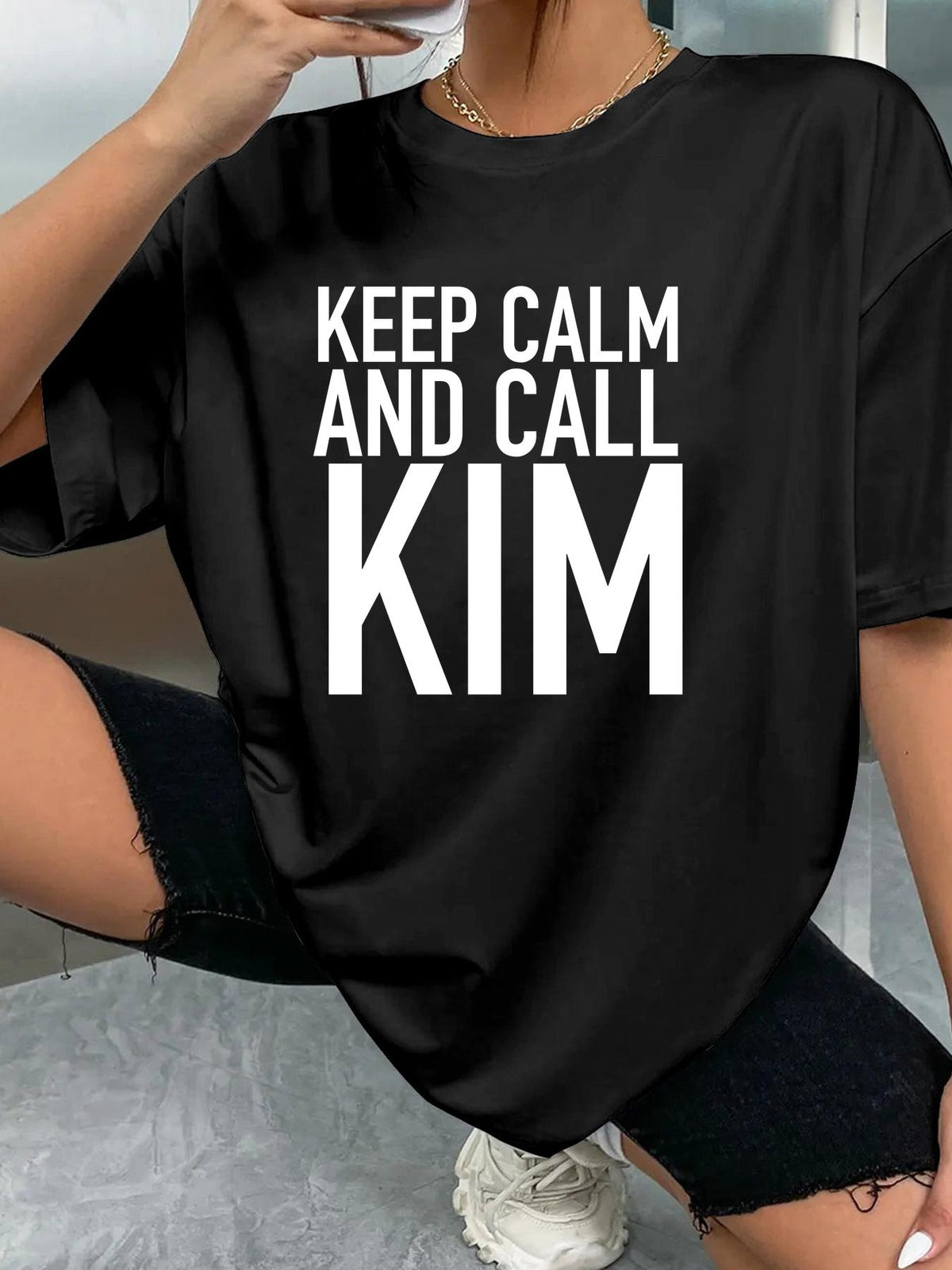 KEEP CALM AND CALL KIM - Black - image 2
