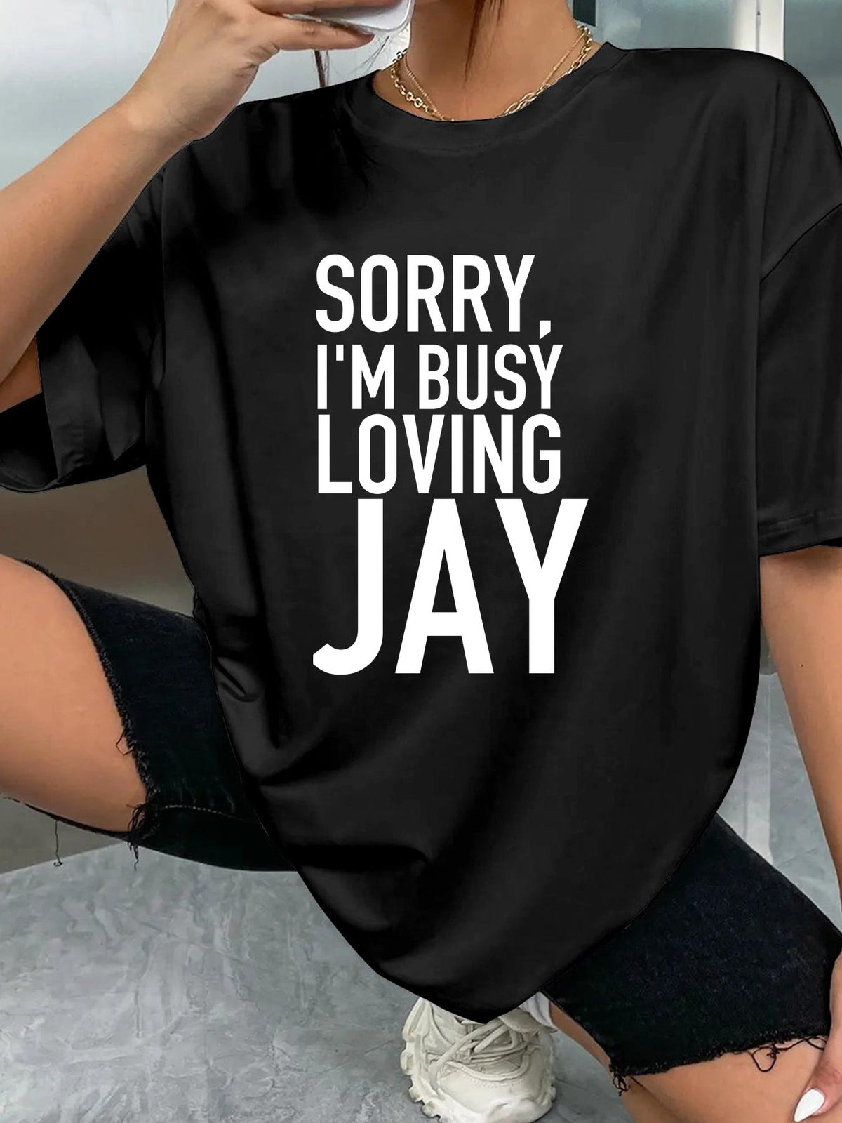SORRY, I'M BUSY LOVING JAY - Black - image 2