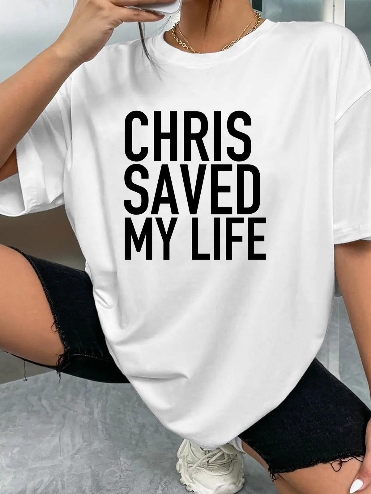 CHRIS SAVED MY LIFE - White - image 2