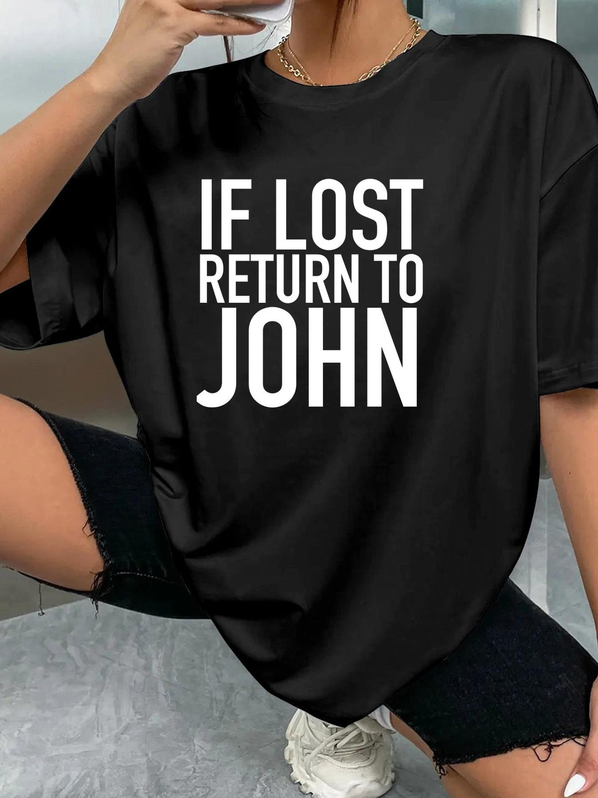 IF LOST RETURN TO JOHN - Black - image 2
