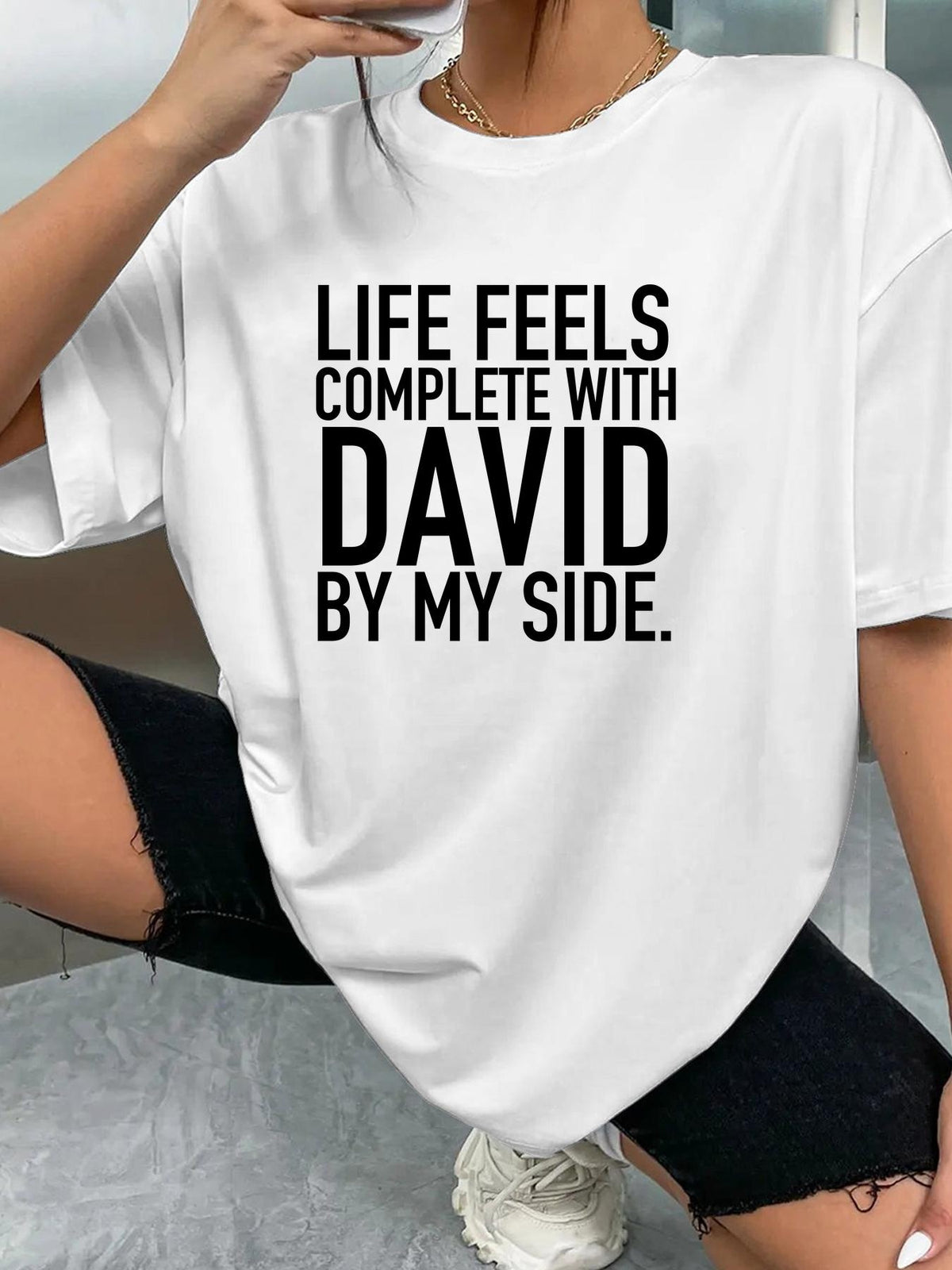 LIFE FEELS COMPLETE WITH DAVID BY MY SIDE. - White - image 2