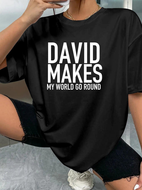 DAVID MAKES MY WORLD GO ROUND - Black - image 2