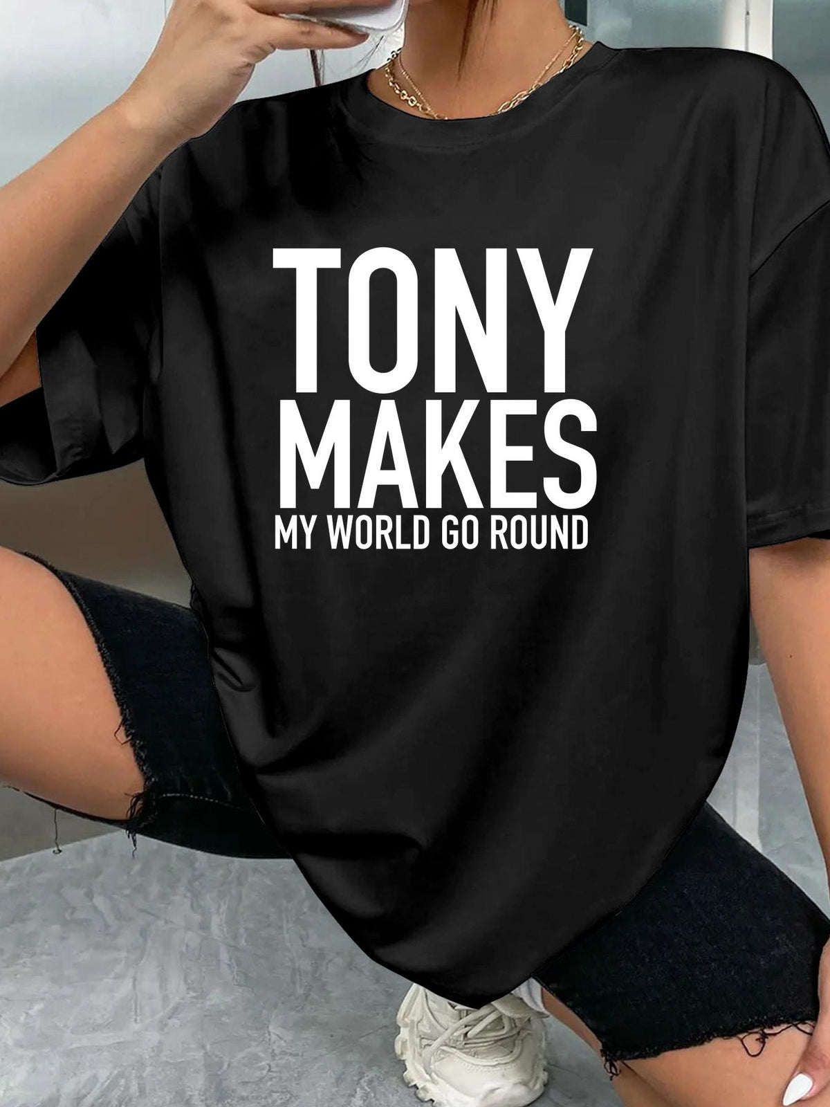 TONY MAKES MY WORLD GO ROUND - Black - image 2