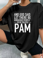AND GOD SAID LET THERE BE GORGEOUS PEOPLE SO HE CREATED PAM - Black - image 2
