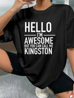 HELLO I'M AWESOME BUT YOU CAN CALL ME KINGSTON - Black - image 2