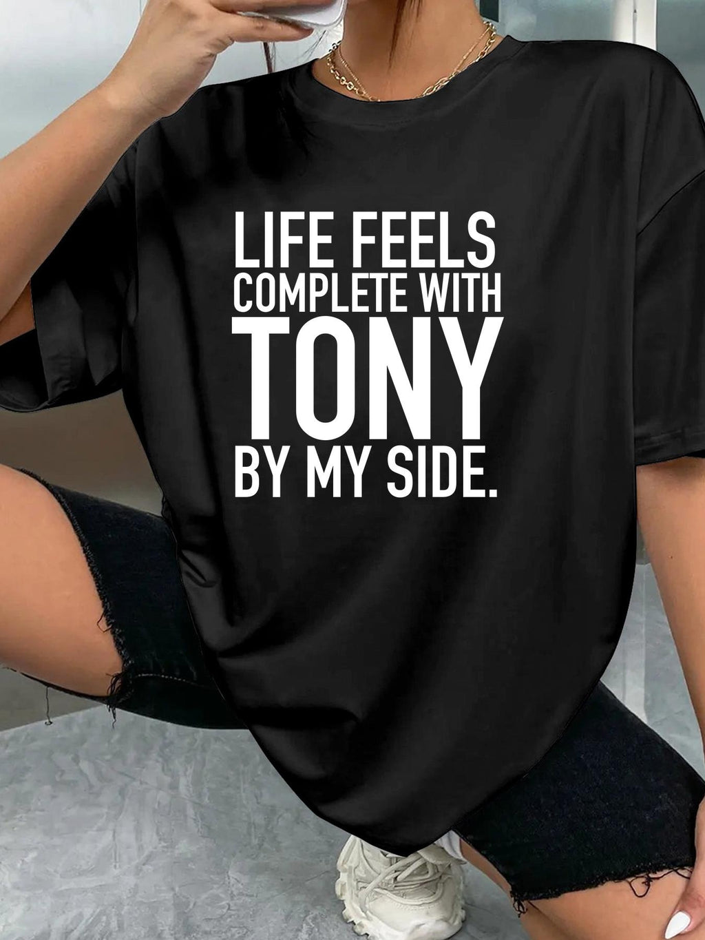 LIFE FEELS COMPLETE WITH TONY BY MY SIDE. - Black - image 2