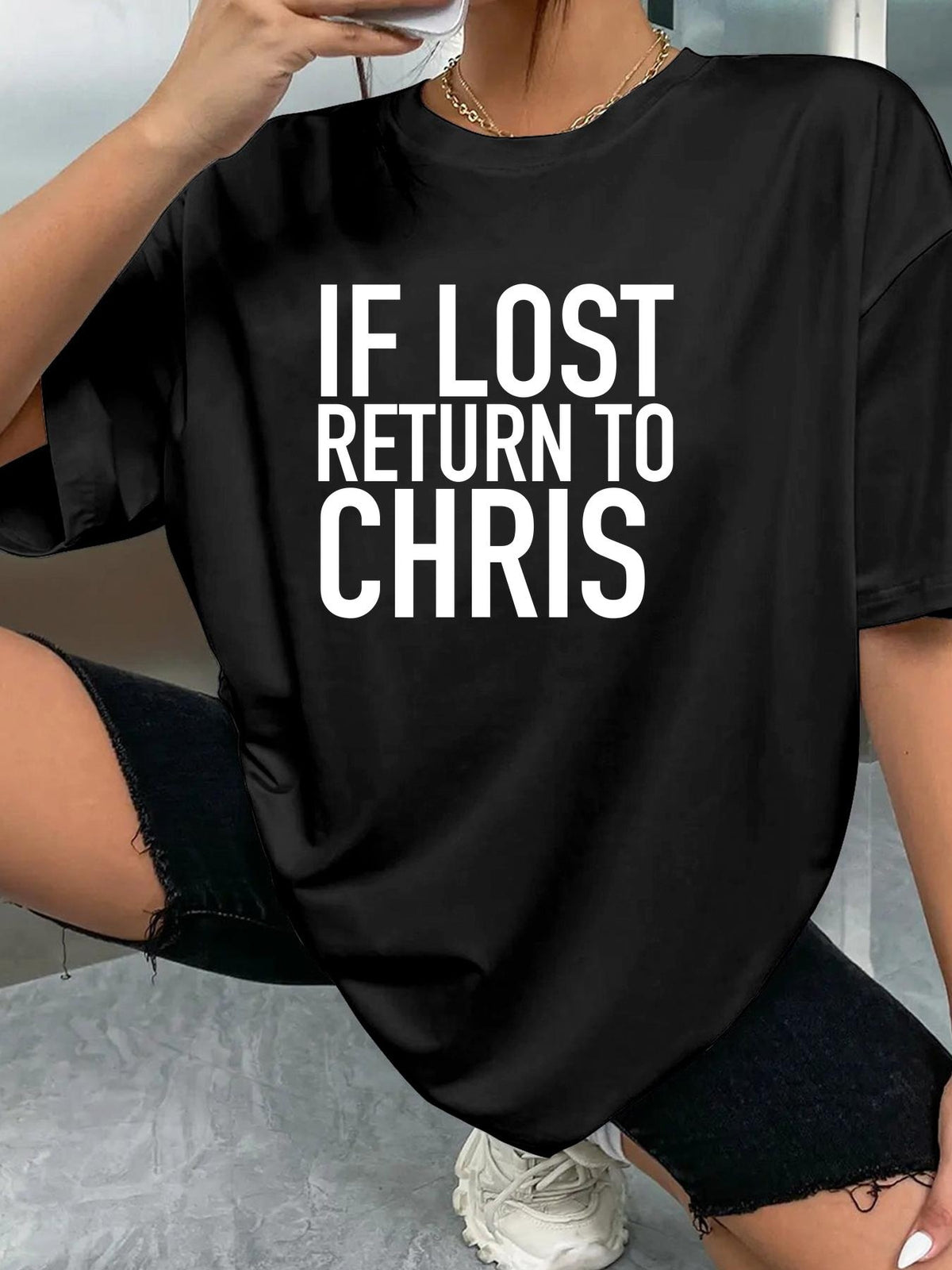 IF LOST RETURN TO CHRIS - Black - image 2