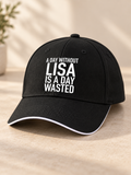 A DAY WITHOUT LISA IS A DAY WASTED cap black mockup