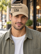 AND GOD SAID LET THERE BE GORGEOUS PEOPLE SO HE CREATED LISA cap model-khaki mockup
