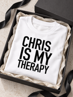 CHRIS IS MY THERAPY women-tshirt gift mockup