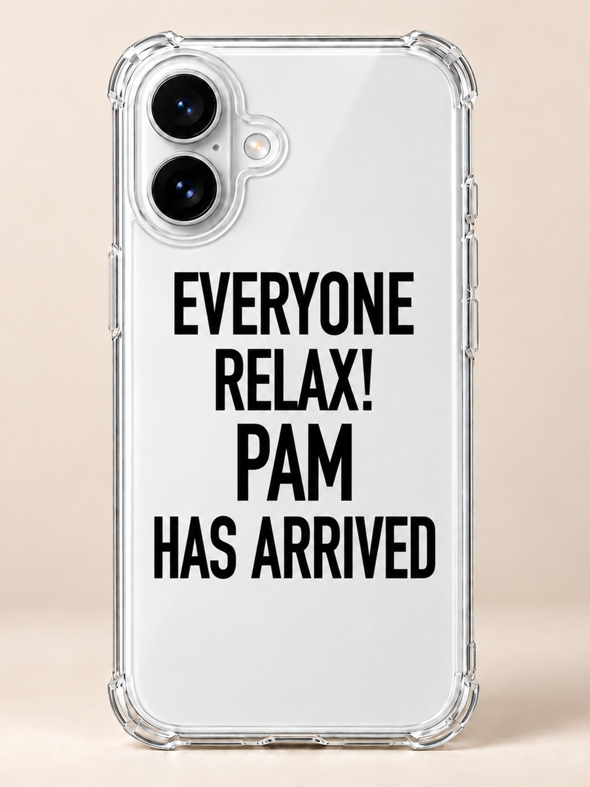 EVERYONE RELAX! PAM HAS ARRIVED phone-case iphone-16 mockup