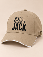 IF LOST RETURN TO JACK cap khaki mockup