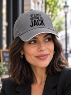 IF LOST RETURN TO JACK cap model-gray mockup