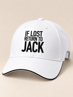 IF LOST RETURN TO JACK cap white mockup