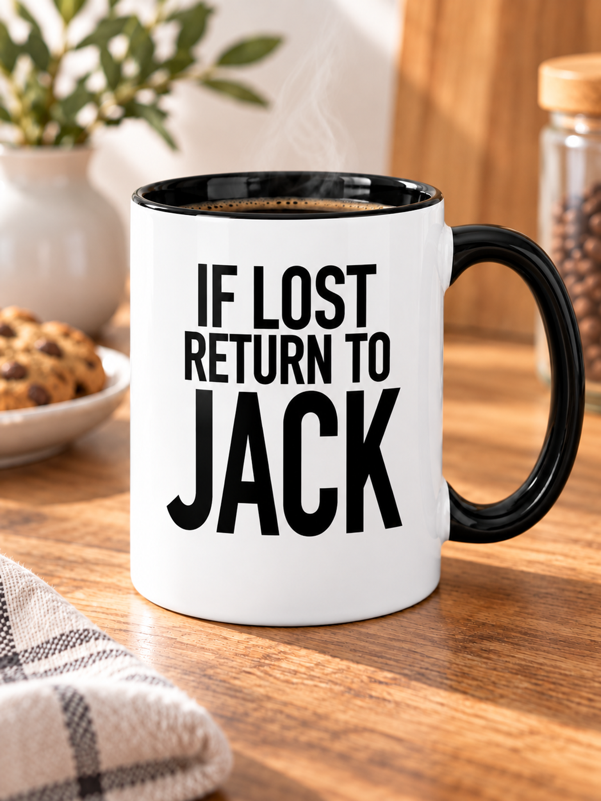 IF LOST RETURN TO JACK mug lifestyle-black-white mockup