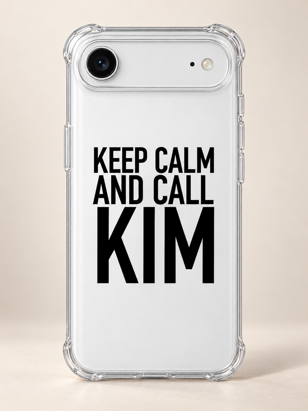 KEEP CALM AND CALL KIM phone-case iphone-17-air mockup