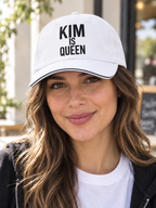 KIM IS QUEEN cap model-white mockup