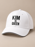 KIM IS QUEEN cap white mockup
