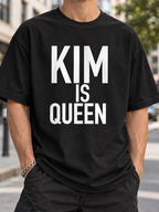 KIM IS QUEEN men-tshirt street-model-black mockup