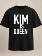 Black KIM IS QUEEN men's T-shirt product image