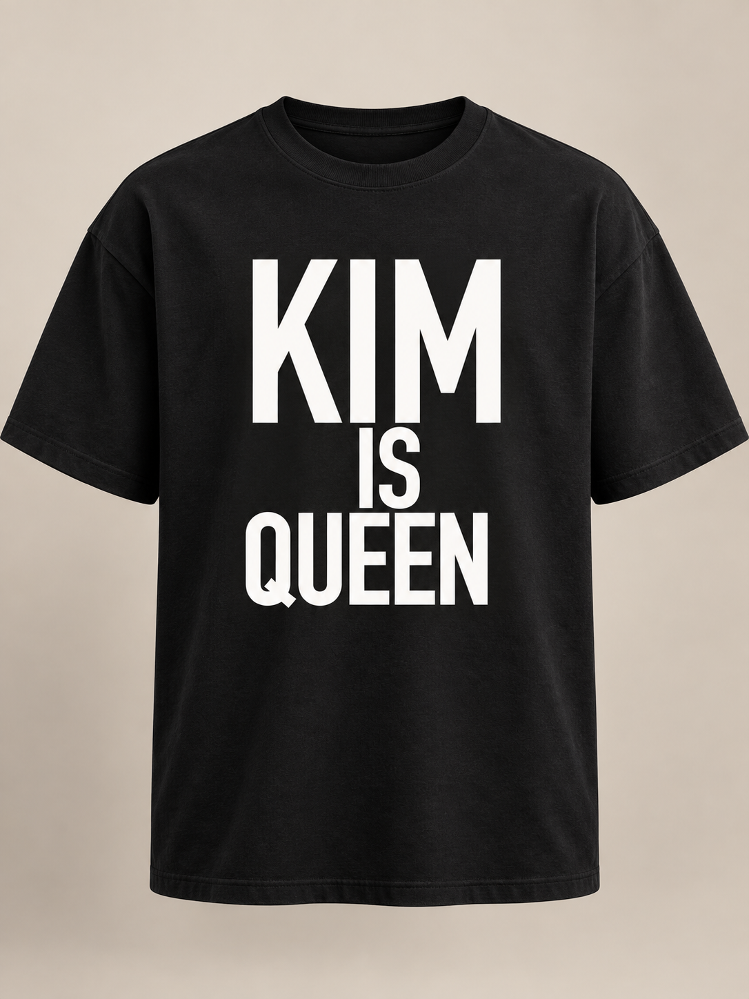 Black KIM IS QUEEN men's T-shirt product image