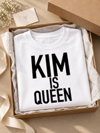 KIM IS QUEEN T-shirt gift box scene