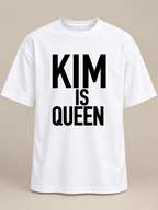 White KIM IS QUEEN men's T-shirt product image