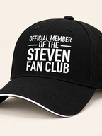 OFFICIAL MEMBER OF THE STEVEN FAN CLUB cap black mockup