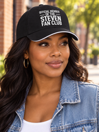 OFFICIAL MEMBER OF THE STEVEN FAN CLUB cap model-black mockup