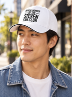 OFFICIAL MEMBER OF THE STEVEN FAN CLUB cap model-white mockup