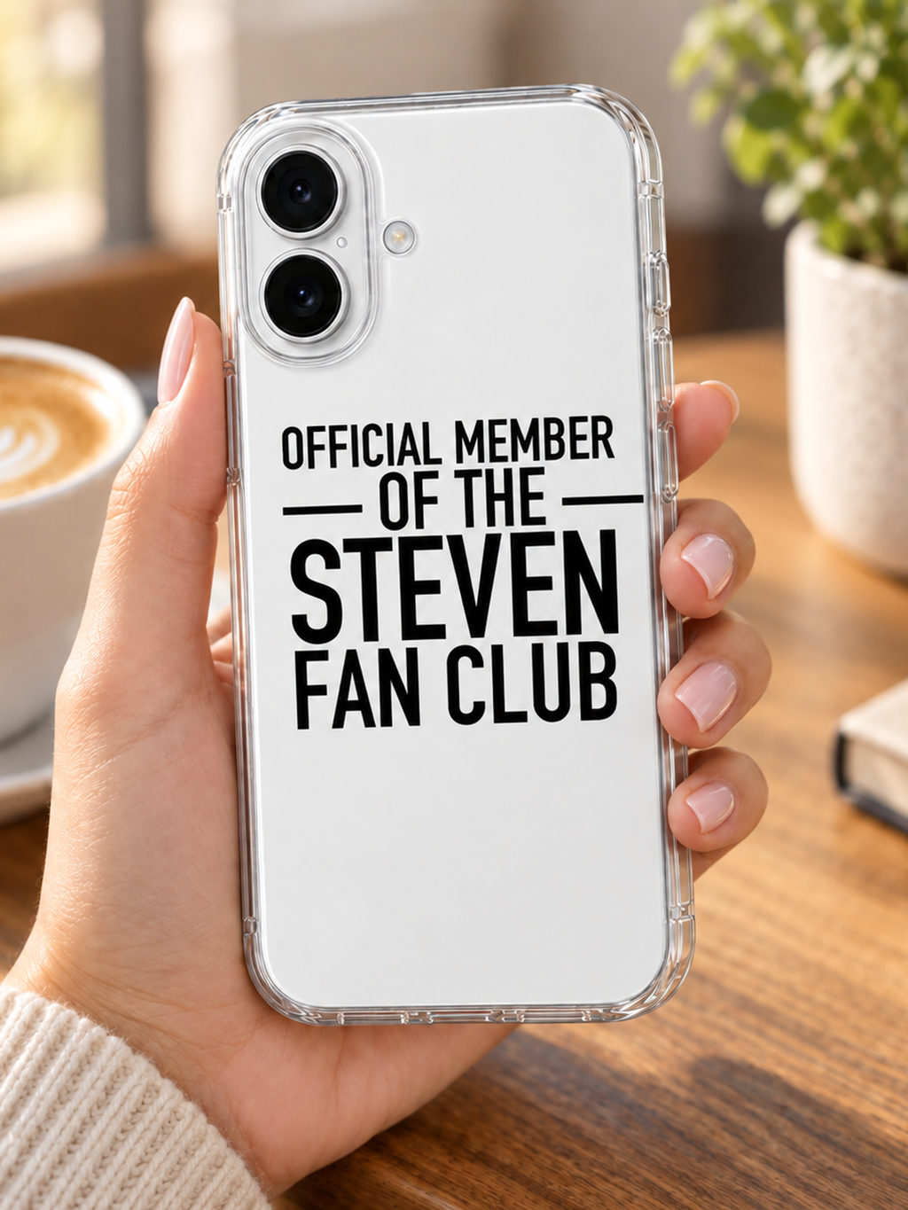 OFFICIAL MEMBER OF THE STEVEN FAN CLUB phone-case handheld mockup