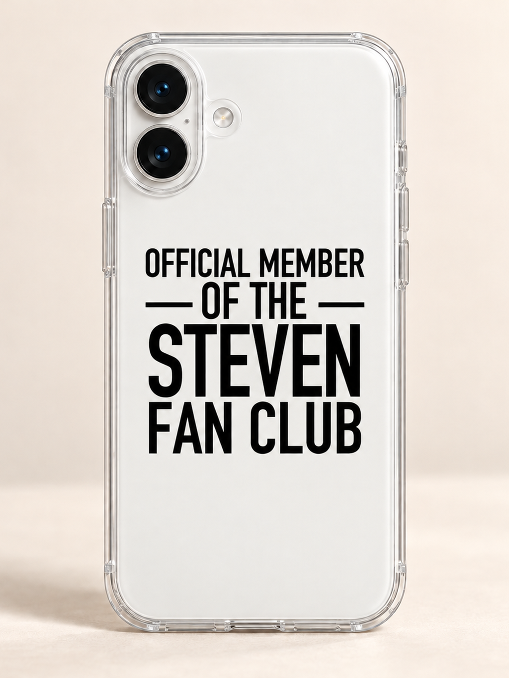 OFFICIAL MEMBER OF THE STEVEN FAN CLUB phone-case iphone-16-plus mockup