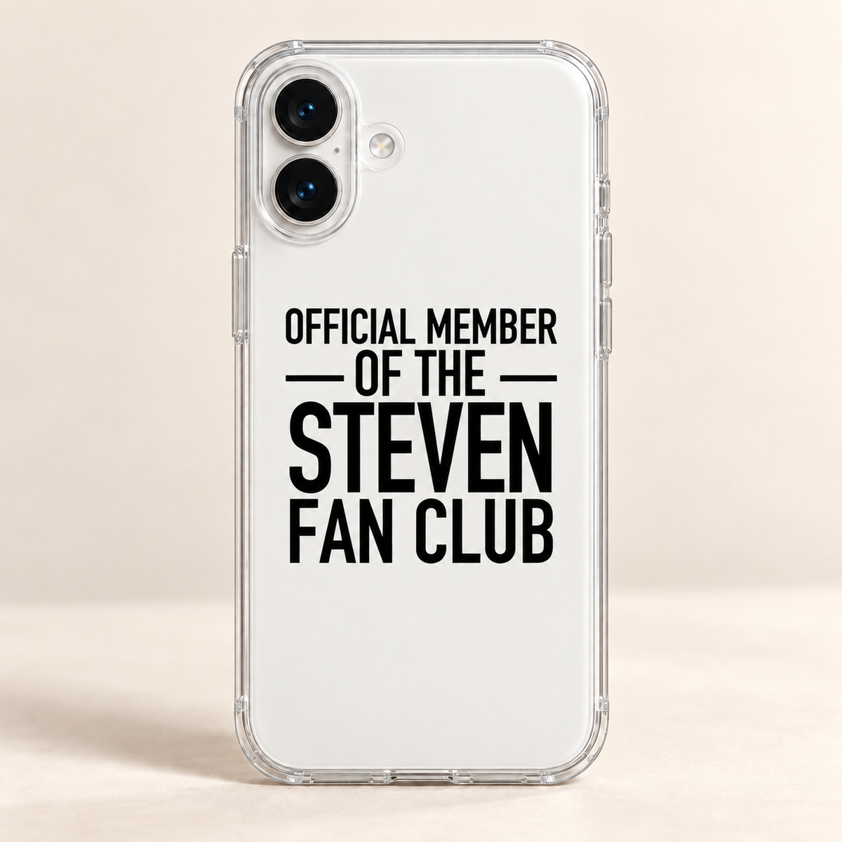 OFFICIAL MEMBER OF THE STEVEN FAN CLUB phone-case iphone-16-plus mockup