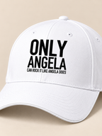 ONLY ANGELA CAN ROCK IT LIKE ANGELA DOES cap white mockup