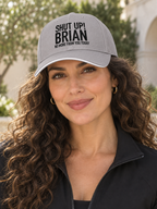 SHUT UP! BRIAN NO MORE FROM YOU TODAY cap model-gray mockup