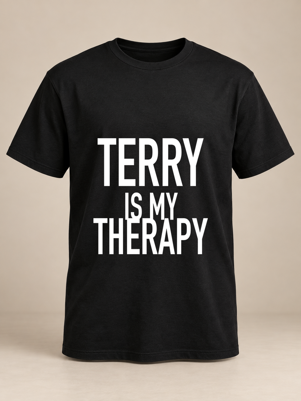 TERRY IS MY THERAPY men-tshirt black mockup
