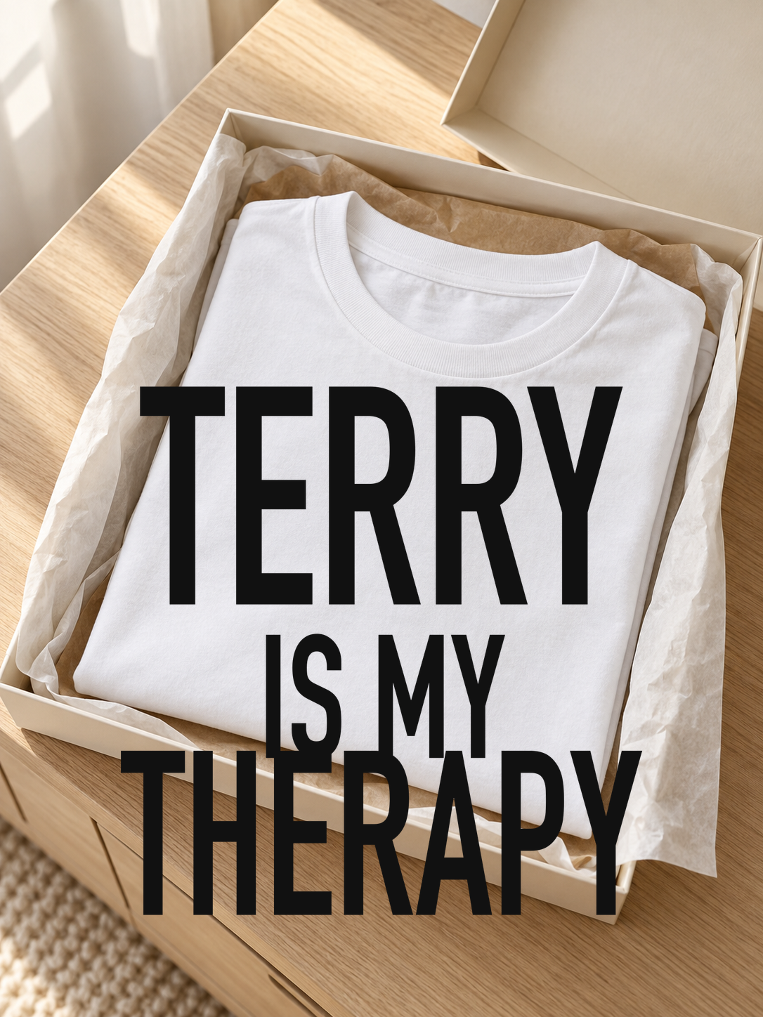 TERRY IS MY THERAPY men-tshirt gift mockup